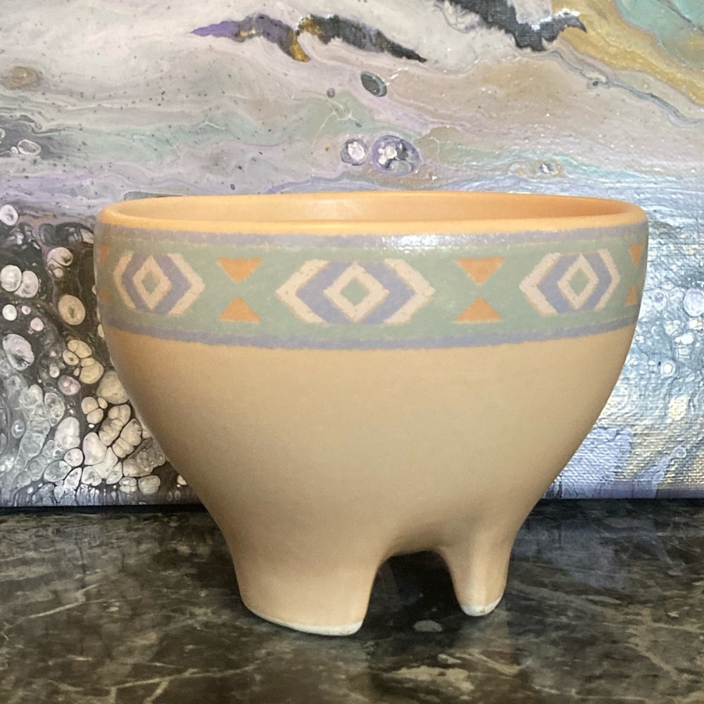 Southwest aztec ceramic decorative bowl